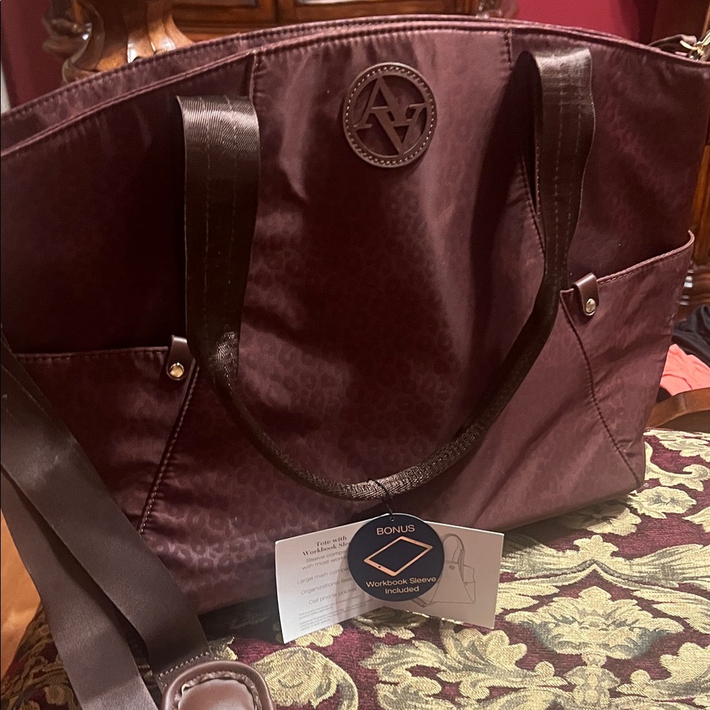 Elegant Burgundy Tote Bag